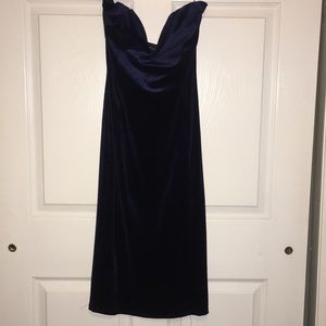 Blue suade dress